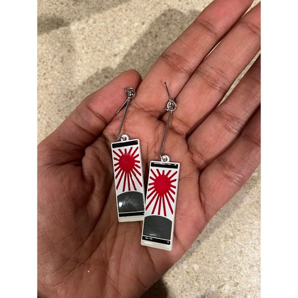 Anime earrings hanafuda Japanese earrings cosplay earrings sun ray earring - Picture 6 of 7